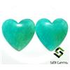 SBI Gems Naturale Amazonite Forma Cuore Cabochon Paio 22x22 MM 25.95 Cts Loose Gemme