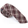 Suitsupply Uomo Cravatta 150 X 8 CM Rosso Viola Quadri Formale Pointed-End Lana