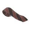 Suitsupply Cravatta Uomo 150 x 8 cm Marrone Lana Pura Rigata Punta Formale