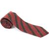 Suitsupply Uomo Cravatta 148 X 8 CM a Righe Rosso Melange Seta Lana Misto Cotone