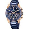 Festina Orologio Intelligente Uomo Ibrido Connected in Acciaio Inossidabile 316L Blu - Analogico - Impermeabile 10 ATM F20549/1 - Controllo Musica, Contapassi, Notifiche e Rifiuto Chiamate