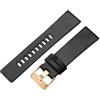 ROUHO Cinturino in Vera Pelle Orologio Quadrante Grande, Bracciale di Ricambio Impermeabile Durevole Uomo per Diesel-Nero + Oro Rosa Fibbia 32mm