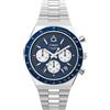 Timex Orologio da uomo Q Chronograph 40mm - cinturino nero quadrante nero cassa in acciaio inossidabile, Acciaio inossidabile/blu/acciaio inossidabile, Moderno