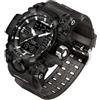 Gosasa Orologio sportivo da uomo con quadrante grande, militare, S-Shock, impermeabile, retroilluminazione, sveglia, cronometro Caratteristiche: robusto orologio da polso per allenamento,
