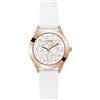 Guess Orologio da donna Trend Crystal 36mm, bianco/oro rosa/bianco, misura unica, PERLA