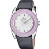Festina Orologio Donna Analogico Cinturino in Pelle Grigio - Quarzo - Vetro minerale alta resistenza - Impermeabile 5 ATM - Elegante, classico e vintage - Special Prices F16591/7