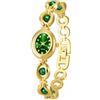 ADSBIAOYE Elegante orologio da donna con quadrante ovale alla moda, impermeabile, regalo, Colore: verde oro., Moda
