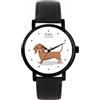 Toff London Dachshund Dog Watch Ladies 38mm Case 3atm Resistente all'acqua Movimento al quarzo progettato su misura Lusso alla moda