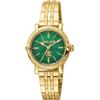 Roberto Cavalli by Franck Muller - Orologio da polso da donna al quarzo Moda bracciale e cassa in Acciaio INOX di colore Oro display analogico verde - RV1L193M0061