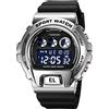 TONSHEN Uomo Sportivo Digitale Orologio Impermeabile Multifunzione LED Elettronico Outdoor Militare Orologi da Polso Allarme Data Cronometro