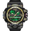 findtime Orologi tattici da uomo militari Reloj Militar Para Hombre Sport Outdoor Impermeabile Digial Allarme Analogico Cronometro Big Face Orologio da polso, Oro, Sportivo