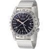 Glycine Airman Vintage The Chief 40 GMT, Nero, Bracciale