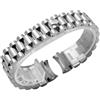 ROUREOX Bracciale Orologio Acciaio Inox Massiccio 13mm 17mm 20mm 21mm Estremità Curve, Cinturino Polso Metallo Donna per Rolex Oyster Perpetual Datejust-Argenteo 20mm