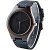 LMWOOD Orologio personalizzato per uomo analogico al quarzo inciso orologio casual in legno personalizzato Groomsmen Watch per lui, Ebano04, cinturino