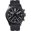 Panzera Flieger 46 Chronografo Quarzo Acciaio IP Nero Silicone Pilot Data Orologio Uomo