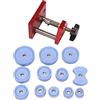LOOR Micropress - Pressa per casse di orologi, misura media, resistente, con 12 fustelle in nylon per riparazione orologi, Rosso e blu.