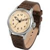 PRAESIDUS | 𝗔-𝟭𝟭 𝗦𝗲𝗿𝘃𝗶𝗰𝗲 𝗪𝗮𝘁𝗰𝗵 - Orologi da Polso da Uomo Militari - Quadrante Bianco da 38 mm e Cinturino in Tela Verde, Assemblato negli USA, Automatico