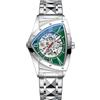 DAXIAOYU Orologio meccanico automatico da uomo con scheletro a triangolo irregolare di moda unico orologio da polso in acciaio inossidabile di lusso impermeabile luminoso business orologio, Colore: