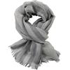 Rotfuchs Sciarpa sciarpa estiva sciarpa intrecciata a righe grigio moda 100% lana (Merino) R-118