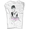 3styler T-Shirt Donna Bianca Audrey Hepburn - Elegance is The Only Beauty That Never Fades - Linea Collection - Cotone Fiammato (Slub) 150 gr/mq (S, Bianco)