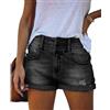 Generic Pantaloncini casual in denim da donna, a vita alta, jeans estivi strappati, orlo sfilacciato, ragazza, jeans, pantaloncini, jeans, pantaloncini da donna, pantaloncini da donna, pantaloncini sexy, a, s