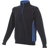 Generico James Ross Collections-Felpa Bicolore BARI a Manica Lunga con Collo Alto Mezza Zip MADE IN ITALY,NAVY/ROYAL-L