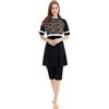 TianMai Nuovo Musulmano Costumi da Bagno Islamico Donne Manica Corta Modesto Costume da Bagno Beachwear Burkini Signora Eruzione cutanea Surf Completo da Costume (I, Int'l XL)