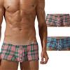 BEEMEN SEOBEAN Boxer da uomo Low Rise Trunks 100% cotone - Mini Fit, design a quadretti, traspirante con apertura, Confezione da 2 pezzi Set 2, XXL
