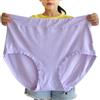 MECKOZ Biancheria Intima Donna Taglie Forti 4XL-5XL Slip Strech Modal a Copertura Totale Mutandine Morbide e Traspiranti 3 Confezioni(Purple,4XL)