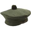 Maze Scottish Tam O Shanter Cappello Militare Bonnet Beret Balmoral Army Cap, Verde, 7