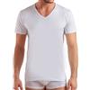 Enrico Coveri 6 Pezzi Maglia Coveri Uomo Scollo a V Mezza Manica ET1101 in Cotone Pettinato, Bianco, 5/L