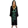 Harry Potter Accappatoio nero con cappuccio da uomo di Harry Potter Serpeverde House