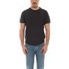SUN68 T-Shirt Uomo Round Bottom T34118 Blu Logo Tono su Tono Cotone PE24 S