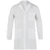 Ristohouse Camice da Laboratorio 100% Cotone con Elastico ai Polsi e Bottoni Automatici, Occhiali e Ricamo Nome, Perfetto per Il Lavoro e la Scuola