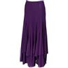 Homyl Abbigliamento Elastico in Vita Gonna a Maglia Lunga Swing Gonna per Salsa, Tango, Cha Cha, Flamenco, Sala da Ballo - Viola, 90cm
