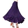 DUNSBY Flamenco Vestito Danza moderna, abito lungo, valzer, ballo da sala, competizione, gonna ampia, spettacolo di danza, costume, con paillettes(PURPLE,M)
