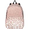 Yyoretp Zaini in tela alla moda casual con stampa glitter oro rosa, zaino sportivo leggero borsa multiuso da viaggio, Nero , S
