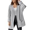 Kayferli Maglione donna Autunno Inverno Cardigan Donna Anteriore Aperto Maglione Maglia Cardigan Cappotto Capispalla con Tasche Cappotto Donna Autunno, grigio., L