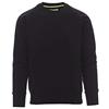 PAYPER Mistral+ Felpa Girocollo da Uomo a Manica Lunga Raglan Misto Cotone Polsini Vita in Costina Elasticizzata Nero (M)
