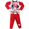 Disney Minnie Mouse - Pigiama da bambina con fiocco, età 4-10 anni, Rosso, 7-8 Years