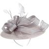 Obotsnoi Cappello fascinator in sinamay di ispirazione vintage con piume e fascia regolabile, ornamento per capelli per matrimoni, eventi derby, elegante cappello a rete per feste di matrimonio, Nero