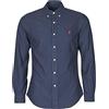 Polo Ralph Lauren MOD. 710723610 Camicia Oxford Lavato Slim Fit Uomo Blu XL