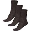 Posh Gear 3 Paia Alpaca Calzini Calzedere Uomo Donna, nero, 44-46