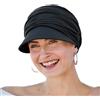 Christine Headwear HocSolana Sun Cap Black 1578-0211 | Cappello solare in bambù - Cappello Oncologico Donna | Bandana per chemioterapia | Taglia unica, Nero , Taglia unica
