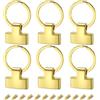 QUARKZMAN 6Pz 22mm/0,87 Ferramenta per Portachiavi con 25mm ID Ring Portachiavi per Borsa Portafoglio per Portachiavi Auto, Laccio Appendiabiti, Tono Oro