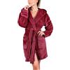 GXYANiaoy Vestaglia Donna Invernale - Vestaglia Donna Invernale Bordeaux, Mantello Da Bagno Caldo E Avvolgente, Perfetta Per Affrontare Le Giornate Fredde In Casa O Dopo Il Bagno In Stagione Invernale