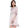Ginell Camicia da notte da donna 100% seta camicia a maniche corte casual abito e camicia da notte in pizzo, camicia da notte in seta, Pinocchio alla lavanda, M