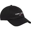 Tommy Jeans TJW Sport cap Cappellino da Baseball, Black, Taglia Unica Donna