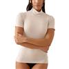 JADEA Maglia Donna Mezza Manica Collo Alto in Cashmere - Calda, Morbida e Perfetta Come Sottogiacca, Latte, L