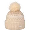Barts Berretto con Pompon Woodstar Alpaca Donna - Beanie da Lavorato a Maglia Risvolto Inverno Autunno/Inverno - Taglia Unica Beige Chiaro